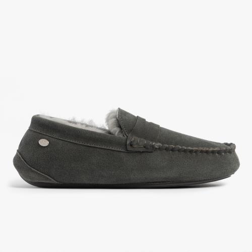 Mens Quentin Sheepskin Slipper Granite Extra Image 3